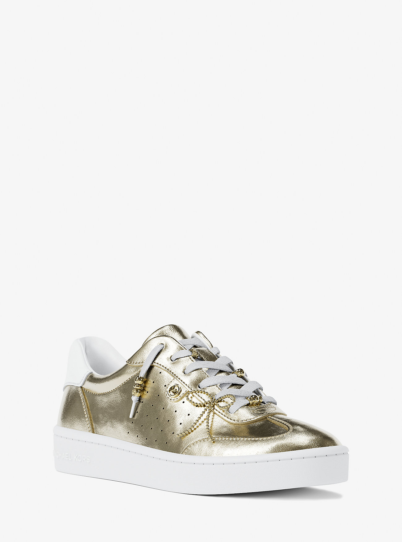 MK Sneaker Scotty Aus Leder In Metallic-Optik Mit Verzierung - Goldton - Michael Kors von MICHAEL Michael Kors