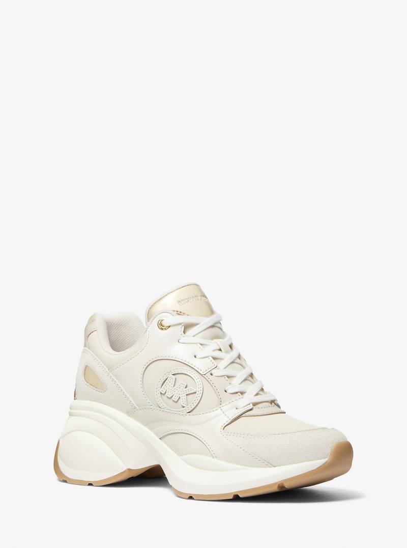 MK Sneaker Zuma Aus Leder Und Nylon - Goldton - Michael Kors von MICHAEL Michael Kors