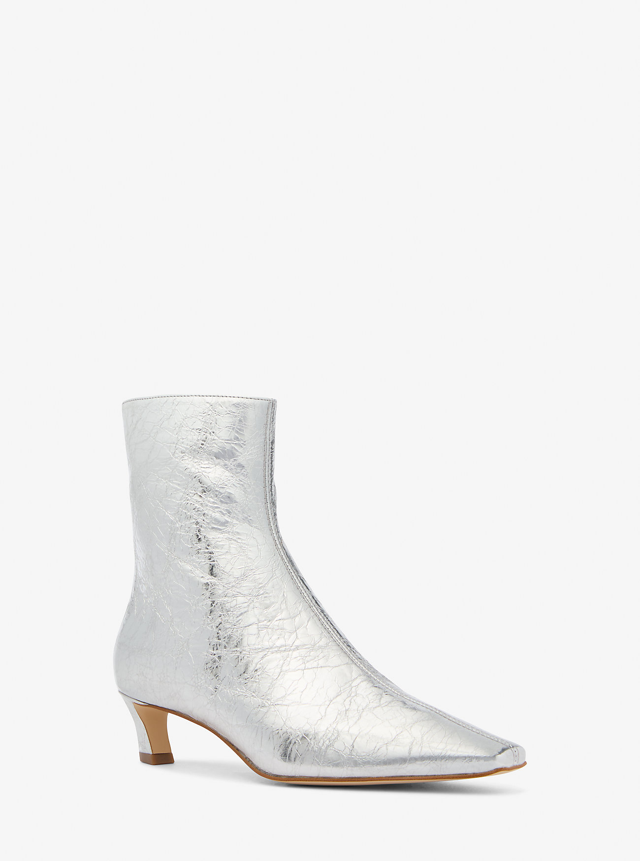 MK Stiefel Cosmo Aus Leder In Metallic-Krakelee-Optik - Silberton - Michael Kors MK Stiefel Cosmo Aus Leder In Metallic-Krakelee-Optik - Silberton - Michael Kors von MICHAEL Michael Kors