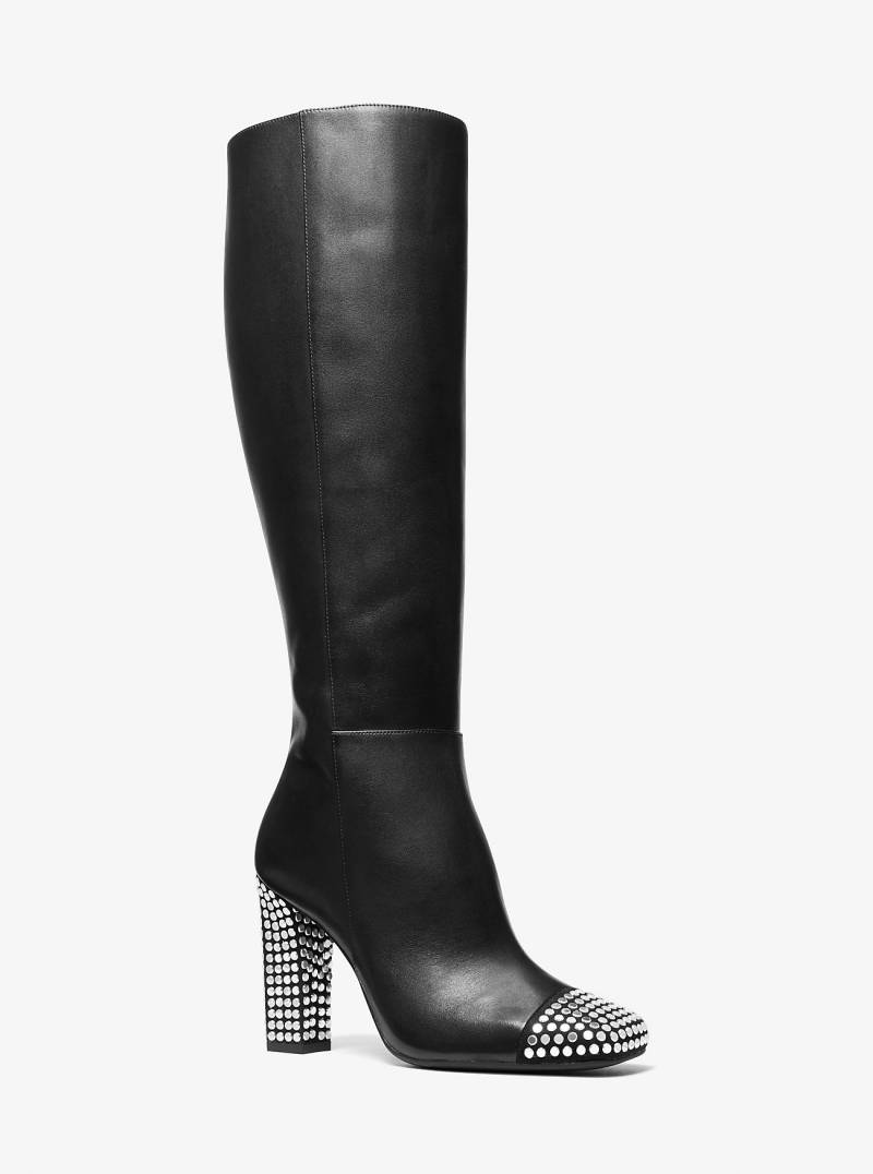 MK Stiefel Matilda Aus Leder Mit Verzierung - Schwarz - Michael Kors von MICHAEL Michael Kors