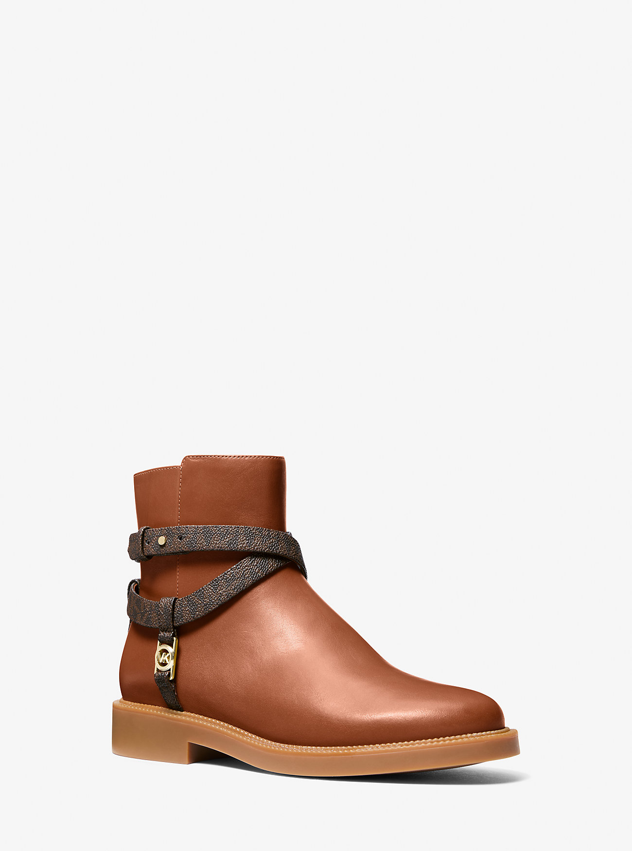 MK Stiefelette Abigail Aus Leder Mit Besatz Aus Signature-Logostoff - Braun - Michael Kors MK Stiefelette Abigail Aus Leder Mit Besatz Aus Signature-Logostoff - Braun - Michael Kors von MICHAEL Michael Kors