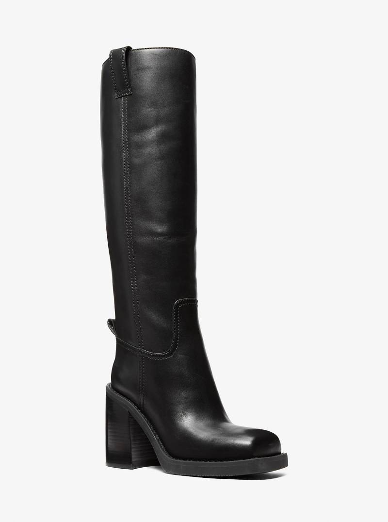 MK Stiefelette Houston Aus Wildleder Mit Blockabsatz - Schwarz - Michael Kors von MICHAEL Michael Kors