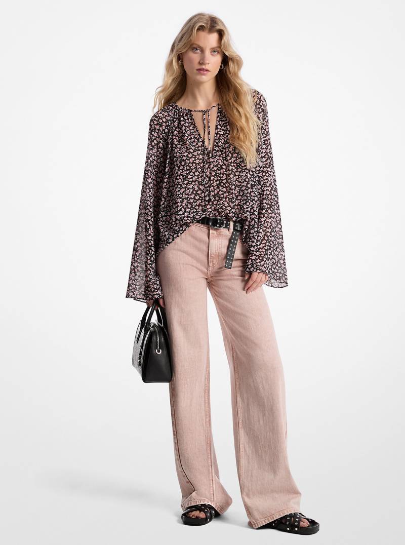 MK Stückgefärbte Jeans Mit Weitem Bein - Rosa - Michael Kors von MICHAEL Michael Kors