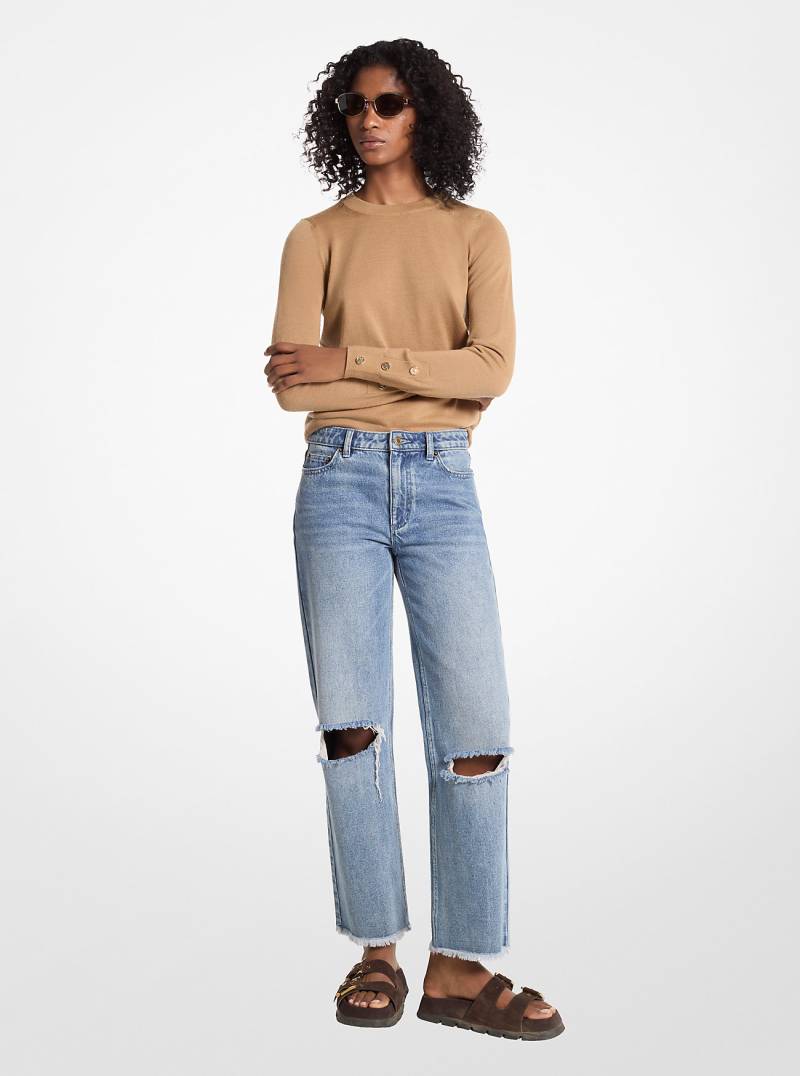MK Sweater Aus Merinowolle - Braun - Michael Kors von MICHAEL Michael Kors
