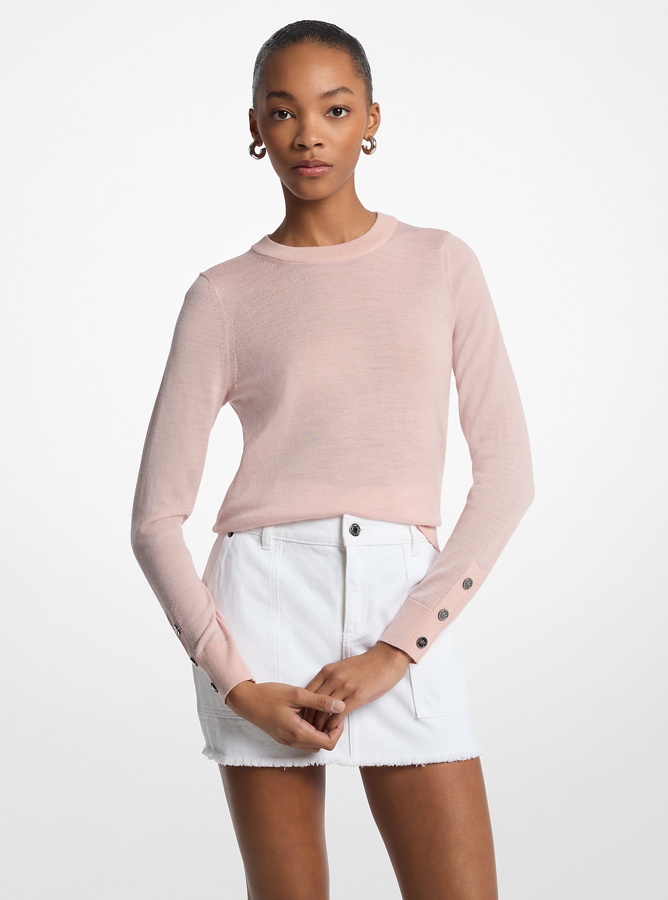 MK Sweater Aus Merinowolle - Rosa - Michael Kors von MICHAEL Michael Kors