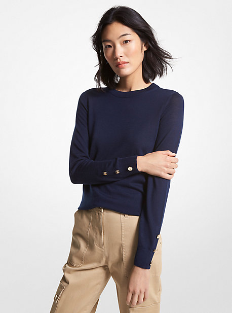 MK Sweater Aus Merinowollgemisch - Blau - Michael Kors von MICHAEL Michael Kors