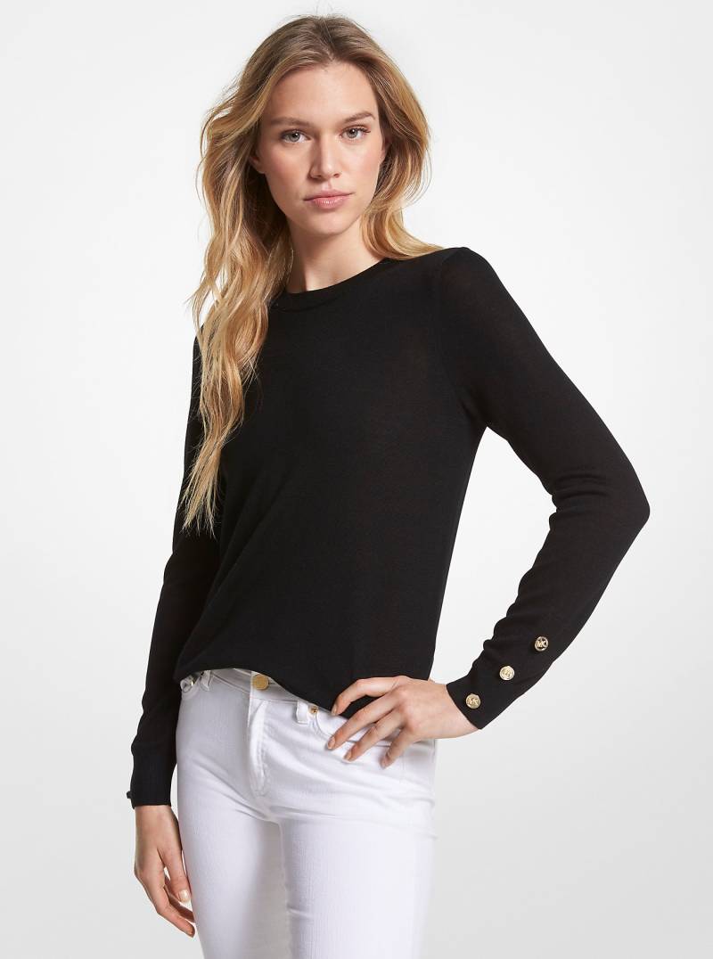 MK Sweater Aus Merinowollgemisch - Schwarz - Michael Kors von MICHAEL Michael Kors