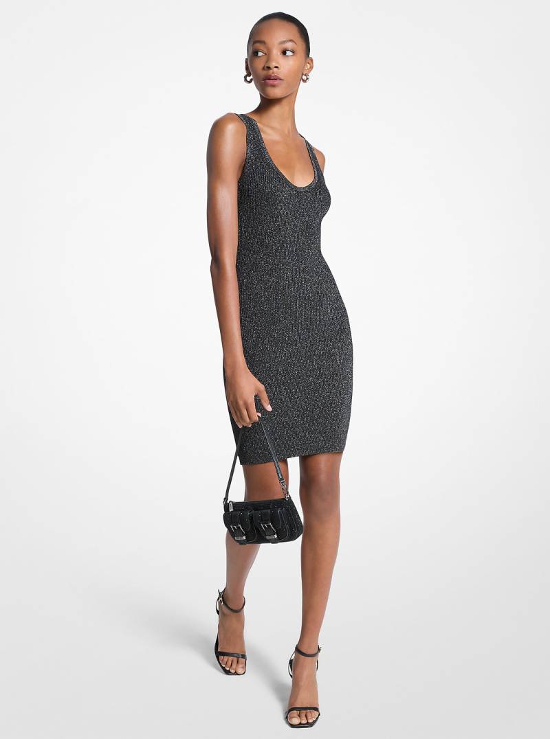 MK Tanktopkleid Aus Rippstrick In Metallic-Optik - Silberton - Michael Kors von MICHAEL Michael Kors