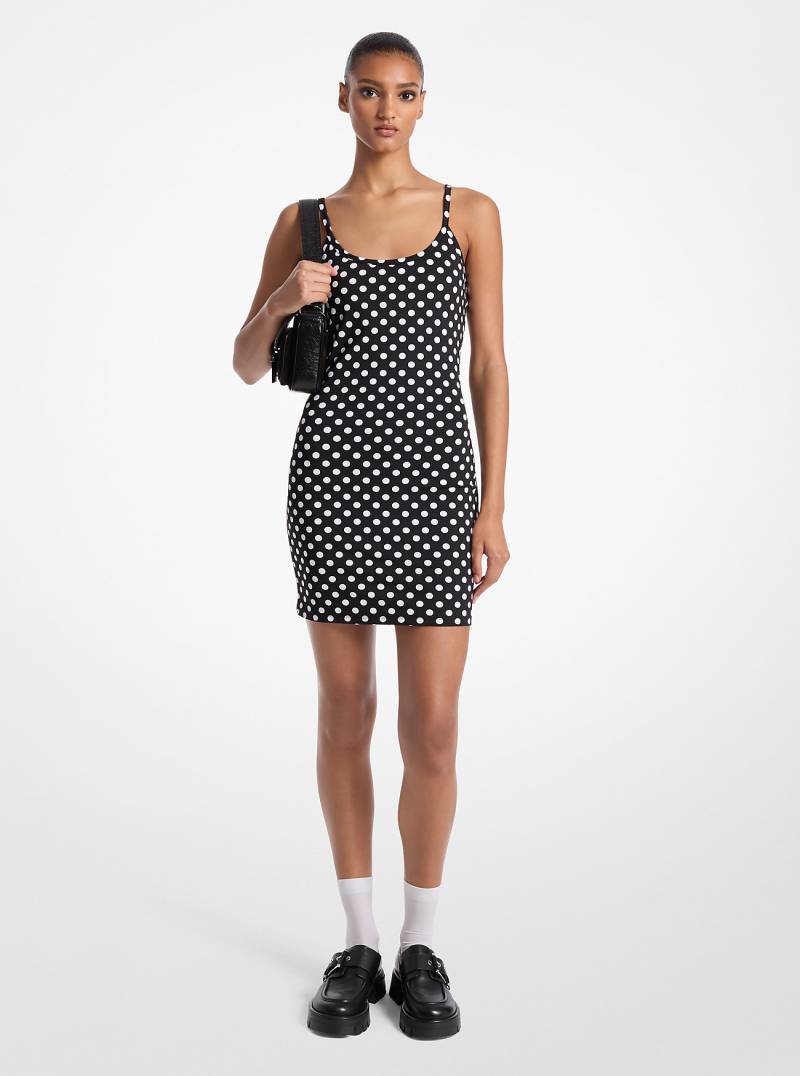 MK Tanktopkleid Aus Stretch-Nylon Mit Punktmuster - Schwarz - Michael Kors MK Tanktopkleid Aus Stretch-Nylon Mit Punktmuster - Schwarz - Michael Kors von MICHAEL Michael Kors