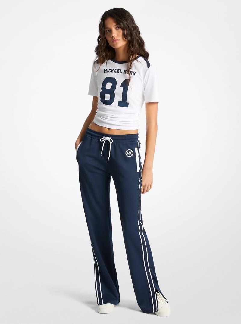 MK Trainingshose Aus Piqué Mit Kontrastpaspeln - Blau - Michael Kors von MICHAEL Michael Kors
