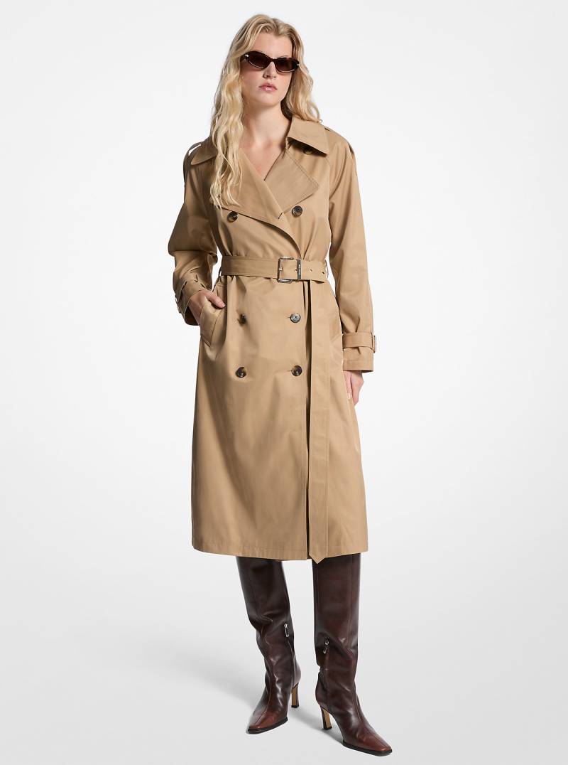 MK Trenchcoat Aus Baumwollmischgewebe Mit Gürtel - Natur - Michael Kors MK Trenchcoat Aus Baumwollmischgewebe Mit Gürtel - Natur - Michael Kors von MICHAEL Michael Kors