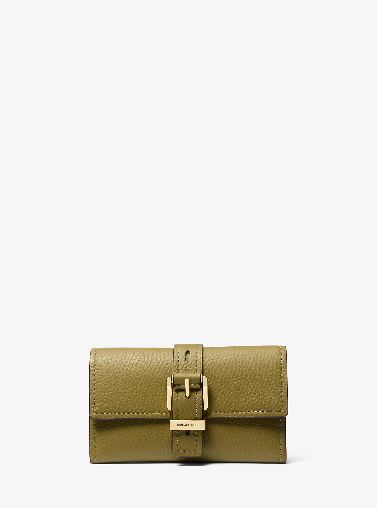 MK Trifold-Brieftasche Nolita Medium Aus Gekrispeltem Leder - Grün - Michael Kors MK Trifold-Brieftasche Nolita Medium Aus Gekrispeltem Leder - Grün - Michael Kors von MICHAEL Michael Kors