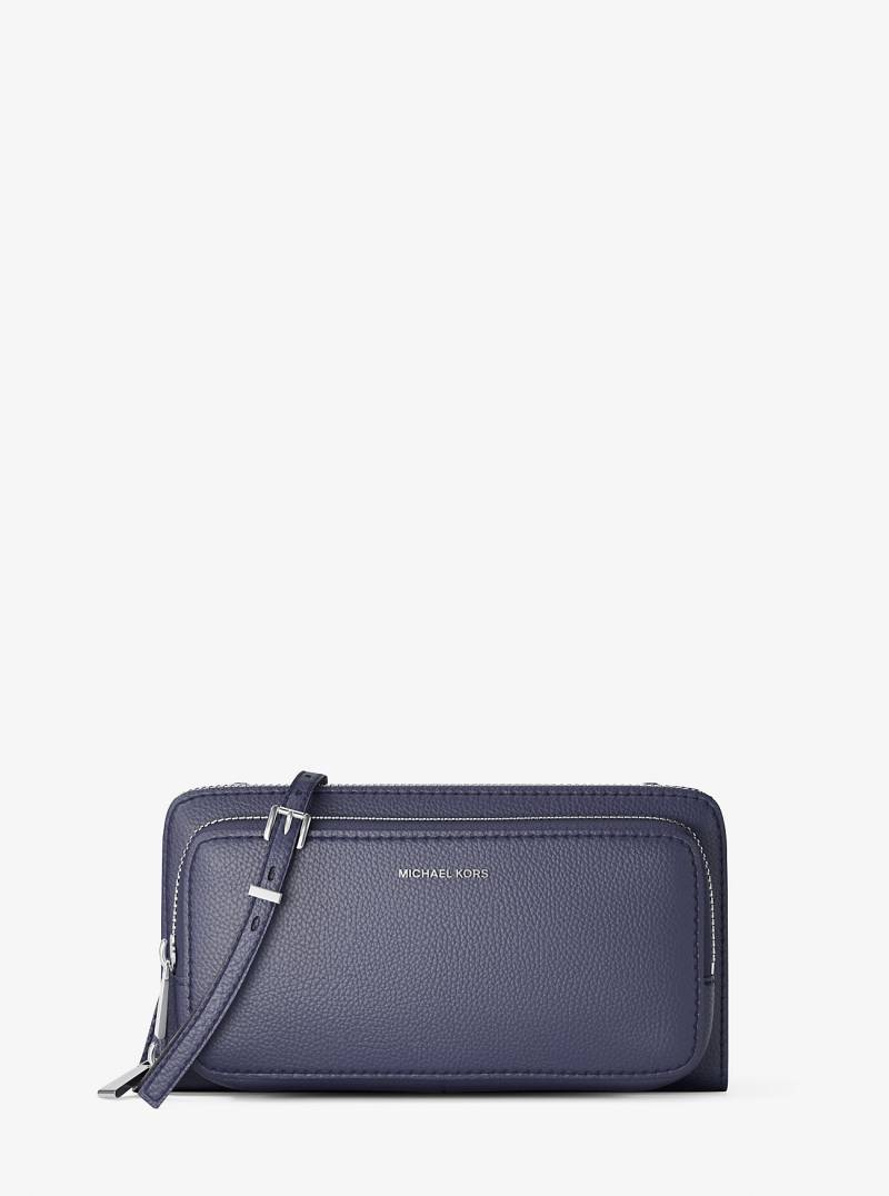 MK Umhängetasche Jet Set Large Aus Gekrispeltem Leder - Blau - Michael Kors von MICHAEL Michael Kors