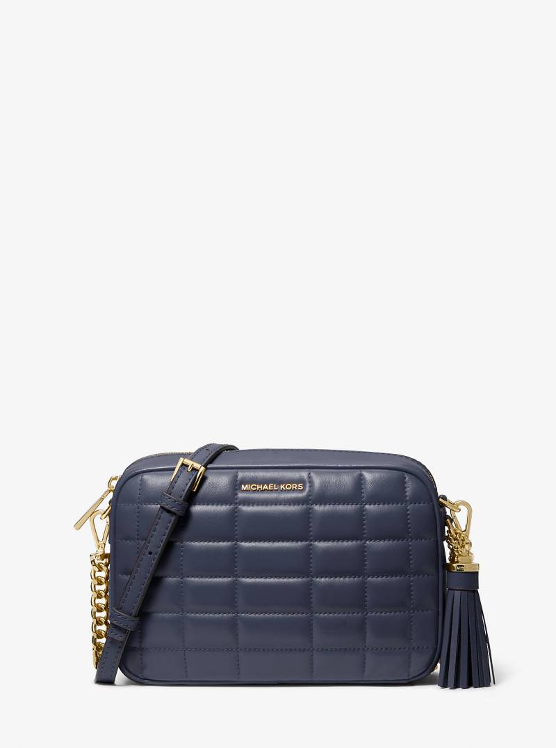 MK Umhängetasche Jet Set Medium Aus Abgestepptem Leder - Blau - Michael Kors von MICHAEL Michael Kors