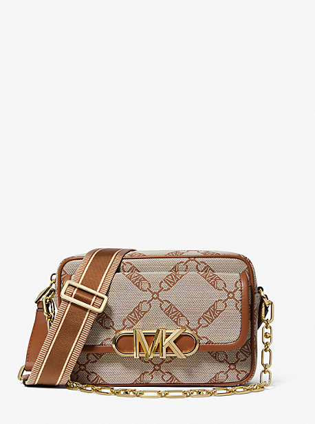 MK Umhängetasche Parker Medium Aus Jacquard Mit Empire-Logomuster - Braun - Michael Kors von MICHAEL Michael Kors