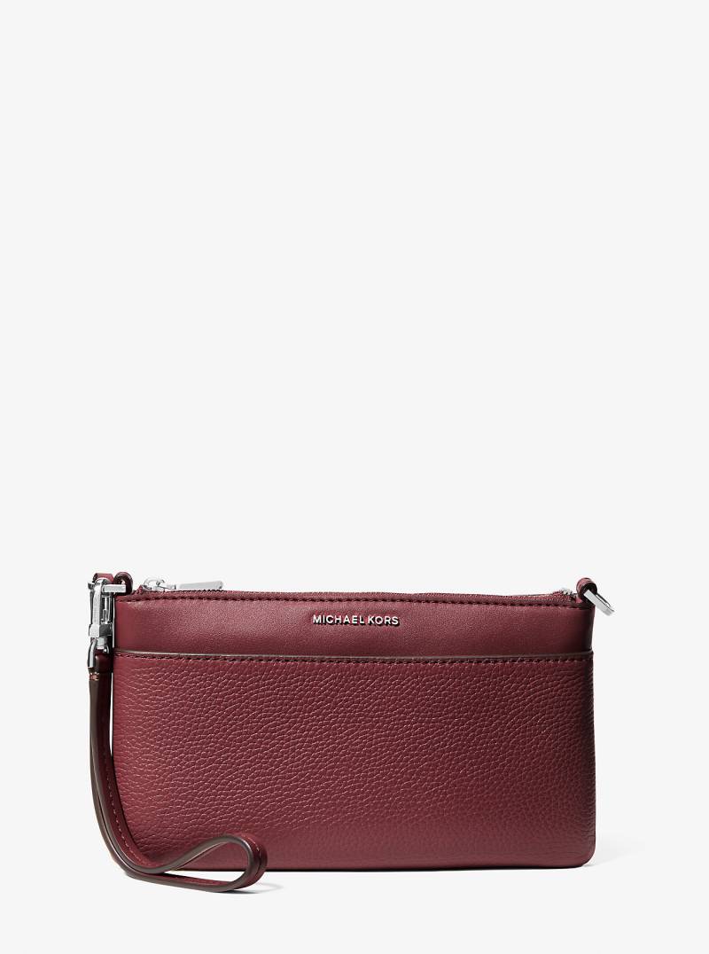 MK Wandelbare Handgelenktasche Jet Set Medium Aus Gekrispeltem Leder - Rot - Michael Kors von MICHAEL Michael Kors