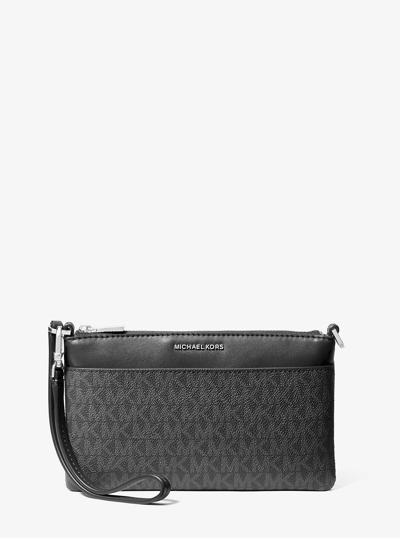 MK Wandelbare Handgelenktasche Jet Set Medium Mit Signature-Logomuster - Schwarz - Michael Kors MK Wandelbare Handgelenktasche Jet Set Medium Mit Signature-Logomuster - Schwarz - Michael Kors von MICHAEL Michael Kors