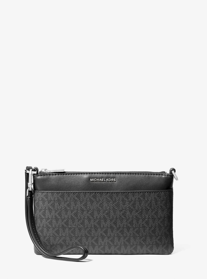 MK Wandelbare Handgelenktasche Jet Set Medium Mit Signature-Logomuster - Schwarz - Michael Kors von MICHAEL Michael Kors