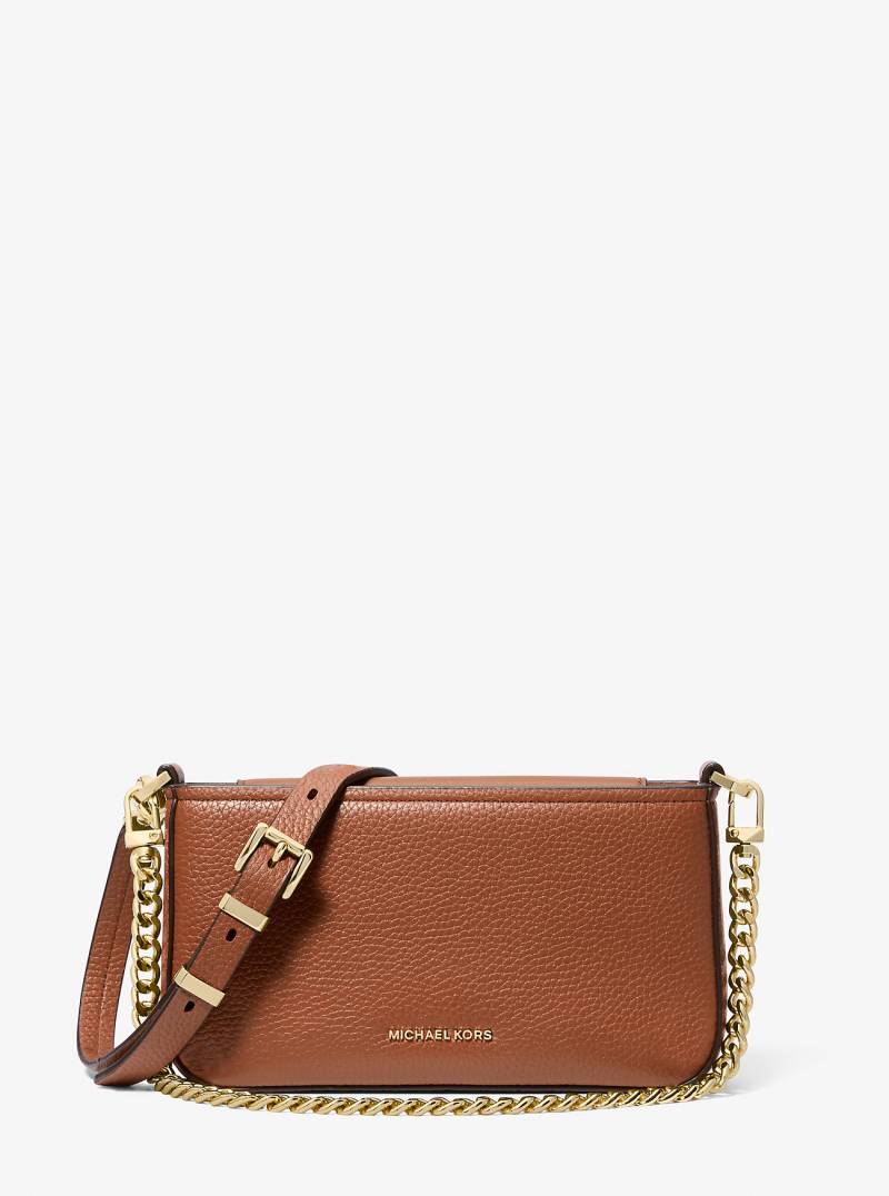 MK Wandelbare Pochette Bryant Small Aus Gekrispeltem Leder - Braun - Michael Kors von MICHAEL Michael Kors