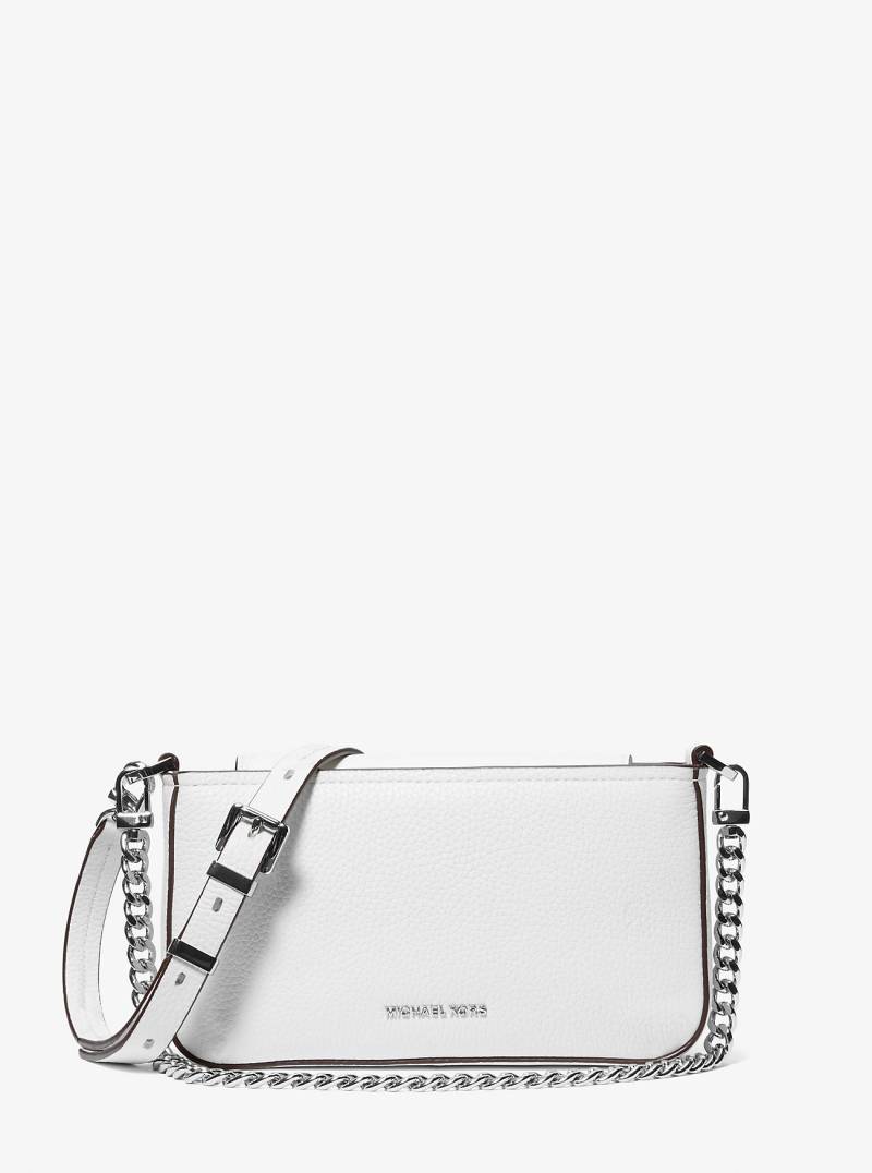 MK Wandelbare Pochette Bryant Small Aus Gekrispeltem Leder - Weiss - Michael Kors von MICHAEL Michael Kors