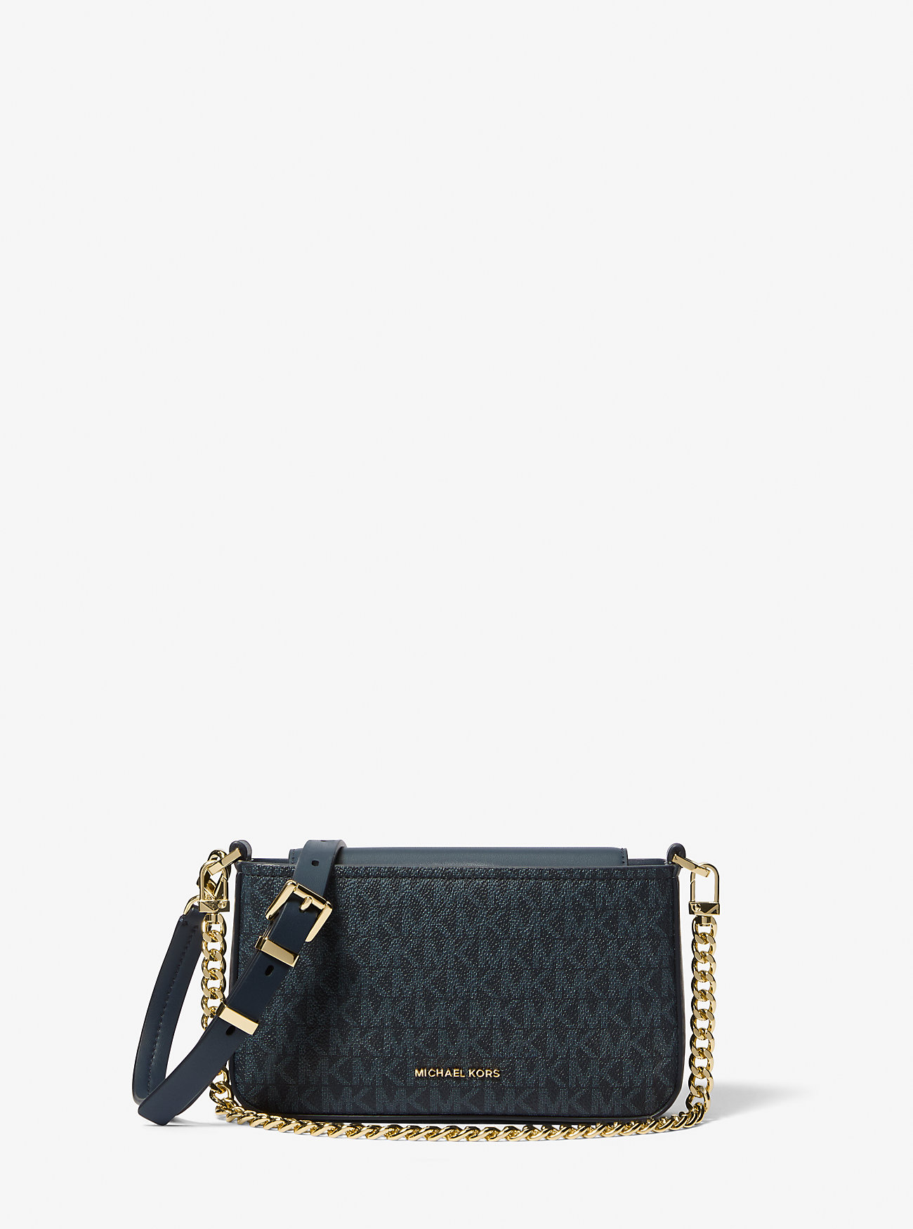 MK Wandelbare Pochette Bryant Small Mit Signature-Logomuster - Blau - Michael Kors von MICHAEL Michael Kors