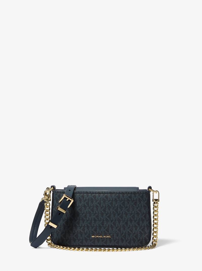 MK Wandelbare Pochette Bryant Small Mit Signature-Logomuster - Blau - Michael Kors von MICHAEL Michael Kors