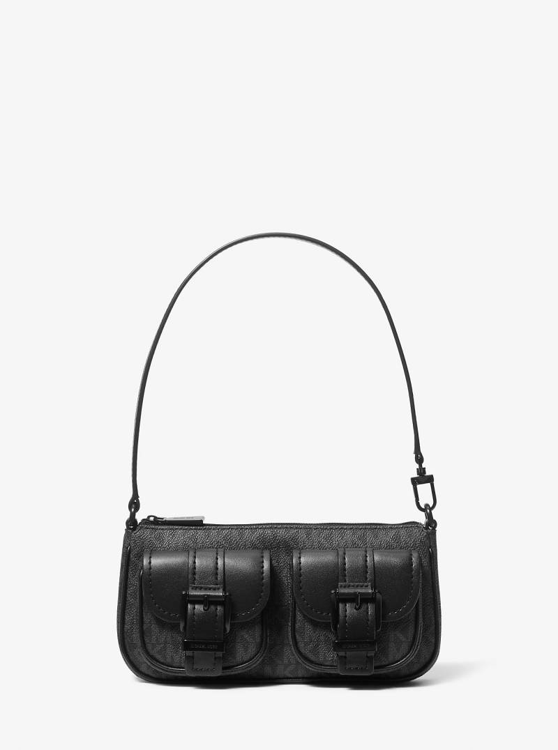 MK Wandelbare Pochette Zoe Small Mit Signature-Logomuster - Schwarz - Michael Kors von MICHAEL Michael Kors