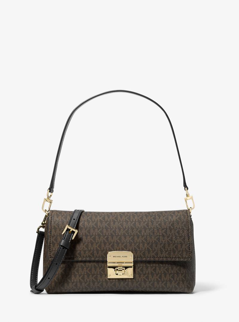 MK Wandelbare Schultertasche Addie Medium Mit Signature-Logomuster - Braun - Michael Kors von MICHAEL Michael Kors