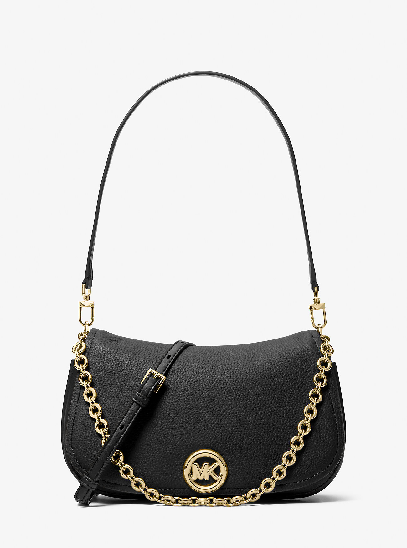 MK Wandelbare Schultertasche Nolita Medium Aus Gekrispeltem Leder - Schwarz - Michael Kors von MICHAEL Michael Kors