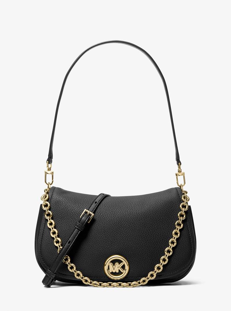 MK Wandelbare Schultertasche Nolita Medium Aus Gekrispeltem Leder - Schwarz - Michael Kors von MICHAEL Michael Kors