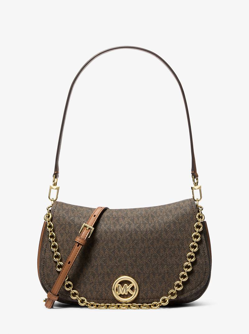 MK Wandelbare Schultertasche Nolita Medium Mit Signature-Logomuster - Braun - Michael Kors von MICHAEL Michael Kors