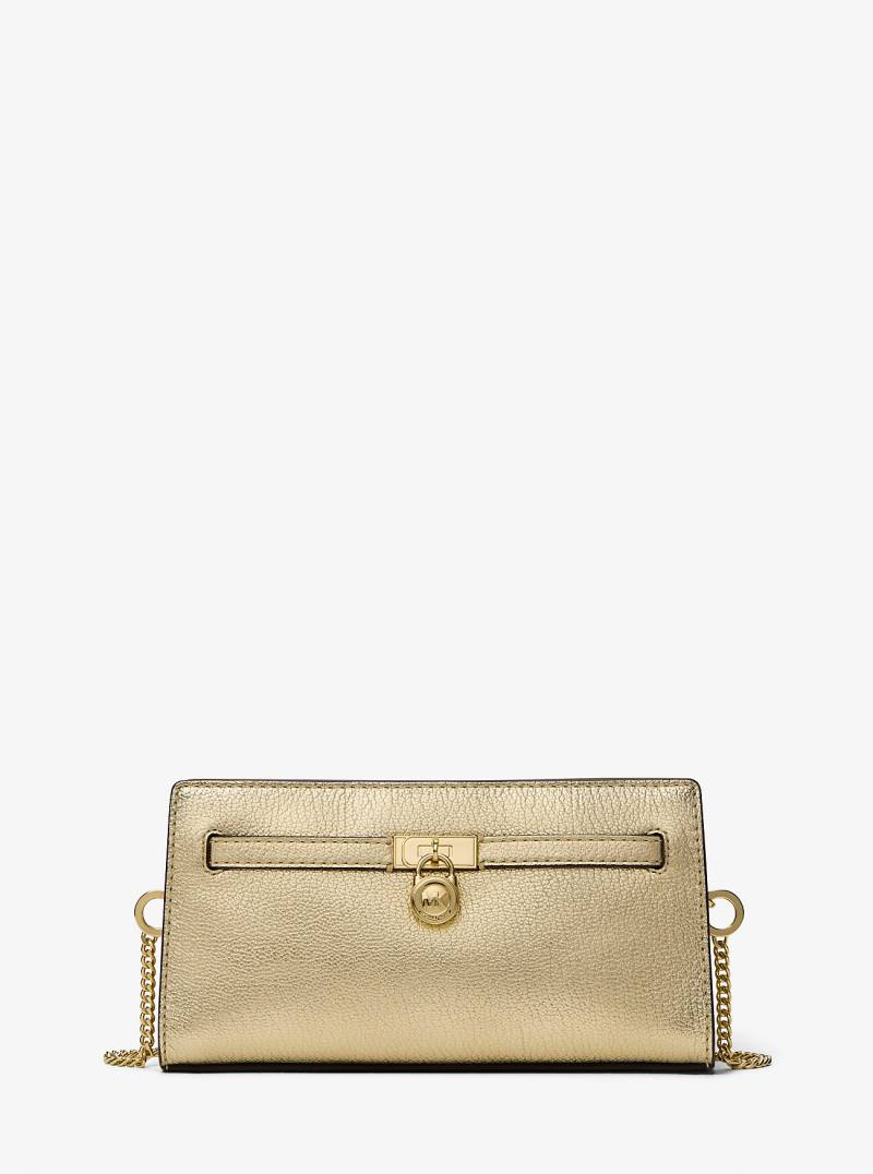 MK Wandelbare Umhängetasche Hamilton Moderne Extra-Small Aus Leder In Metallic-Optik - Goldton - Michael Kors von MICHAEL Michael Kors