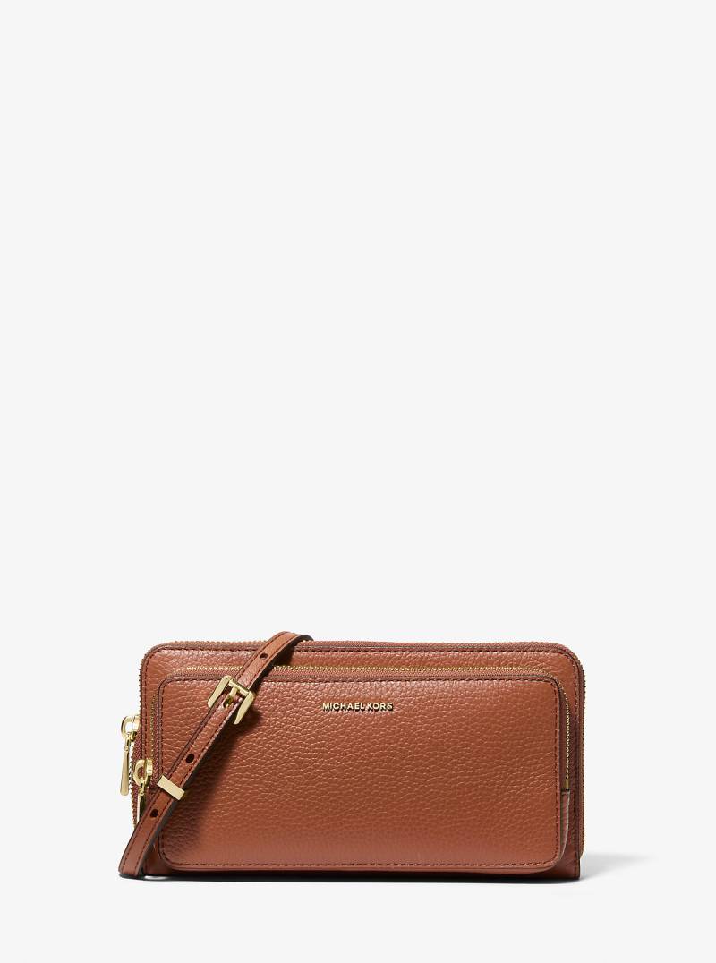 MK Wandelbare Umhängetasche Jet Set Large Aus Gekrispeltem Leder - Braun - Michael Kors von MICHAEL Michael Kors