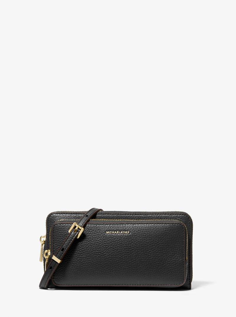 MK Wandelbare Umhängetasche Jet Set Large Aus Gekrispeltem Leder - Schwarz - Michael Kors von MICHAEL Michael Kors