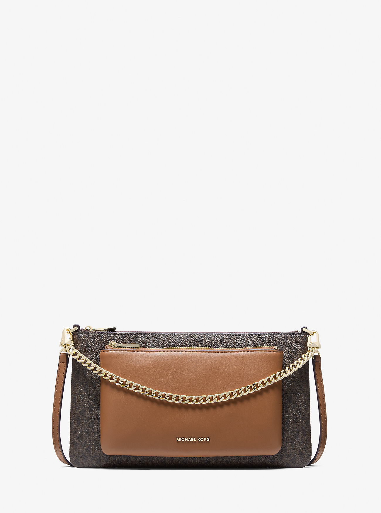MK Wandelbare Umhängetasche Jet Set Medium Mit Signature-Logomuster - Braun - Michael Kors MK Wandelbare Umhängetasche Jet Set Medium Mit Signature-Logomuster - Braun - Michael Kors von MICHAEL Michael Kors