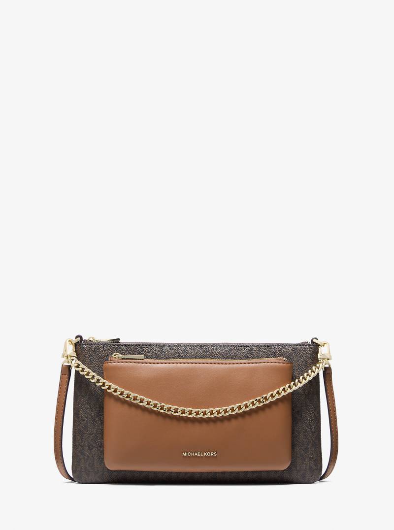 MK Wandelbare Umhängetasche Jet Set Medium Mit Signature-Logomuster - Braun - Michael Kors von MICHAEL Michael Kors