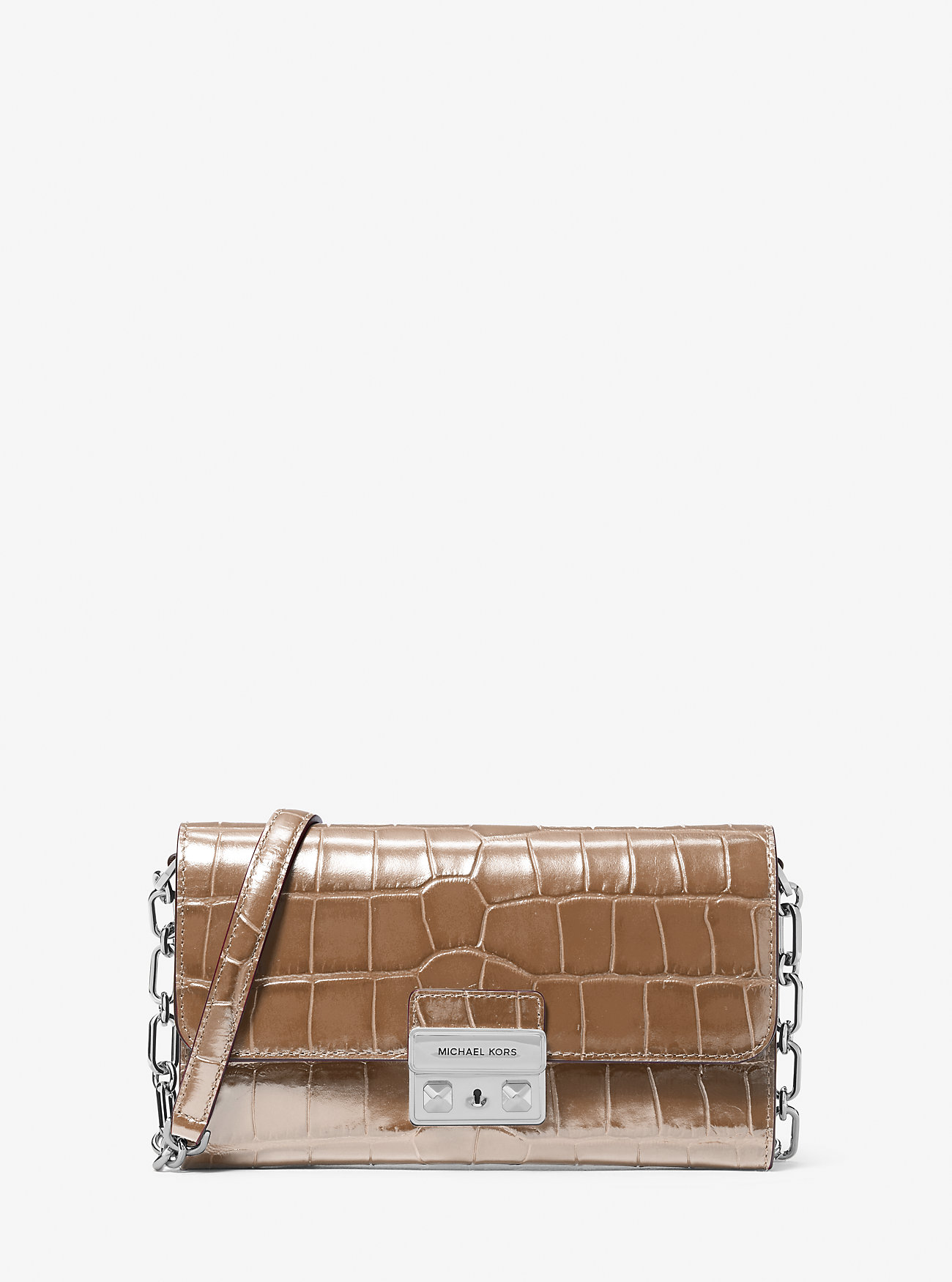MK Wandelbare Umhängetasche Tribeca Aus Leder Mit Krokodilprägung - Braun - Michael Kors von MICHAEL Michael Kors