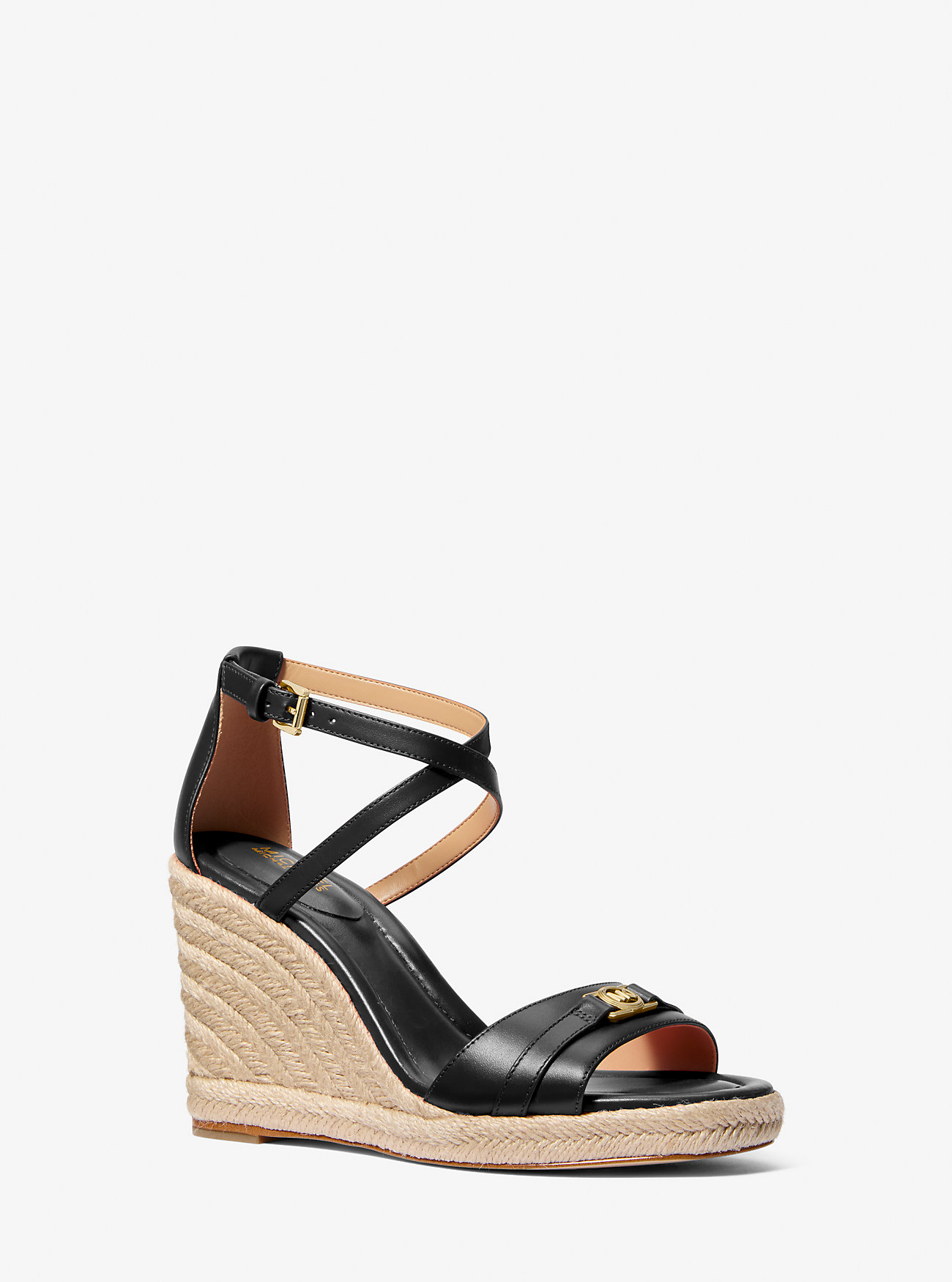 MK Wedge Mandy Aus Leder - Schwarz - Michael Kors von MICHAEL Michael Kors