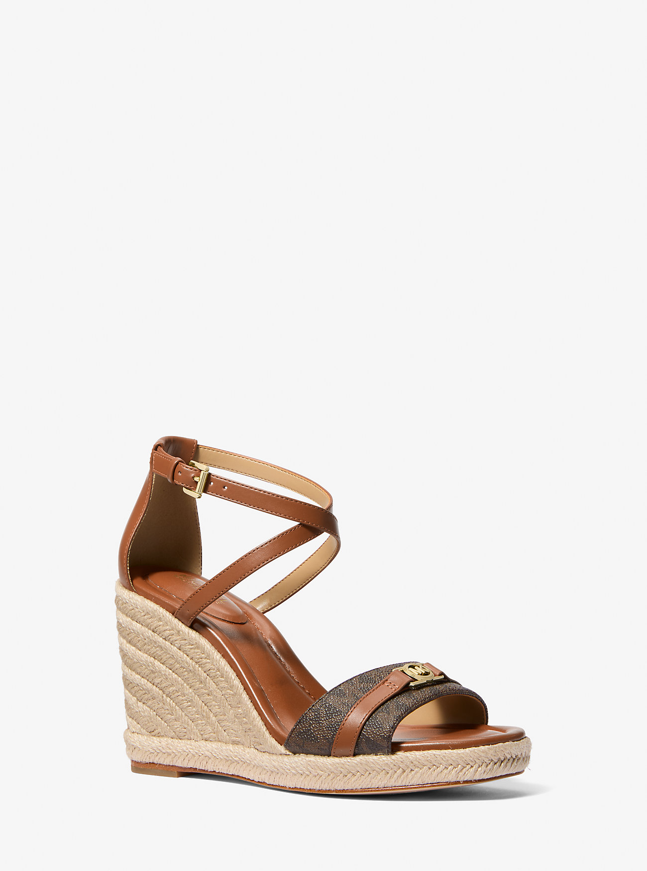 MK Wedge Mandy Aus Signature-Logostoff Und Leder - Braun - Michael Kors MK Wedge Mandy Aus Signature-Logostoff Und Leder - Braun - Michael Kors von MICHAEL Michael Kors