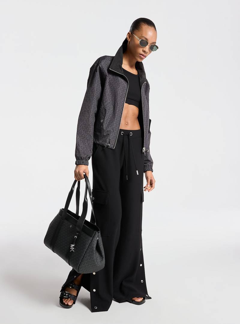 MK Wendbare Jacke Mit Signature-Logomuster - Silberton - Michael Kors von MICHAEL Michael Kors