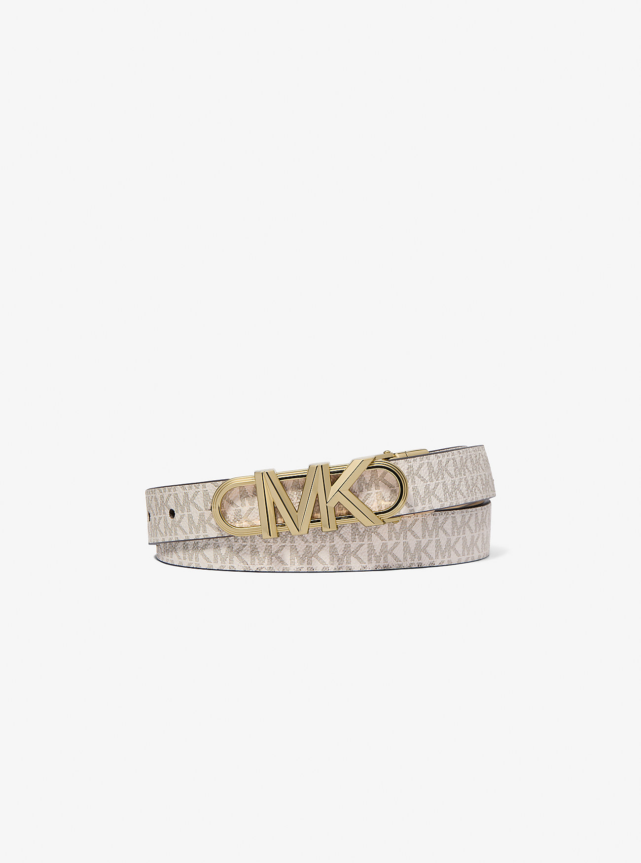 MK Wendbarer Gürtel Empire Aus Leder Und Signature-Logostoff - Natur - Michael Kors MK Wendbarer Gürtel Empire Aus Leder Und Signature-Logostoff - Natur - Michael Kors von MICHAEL Michael Kors