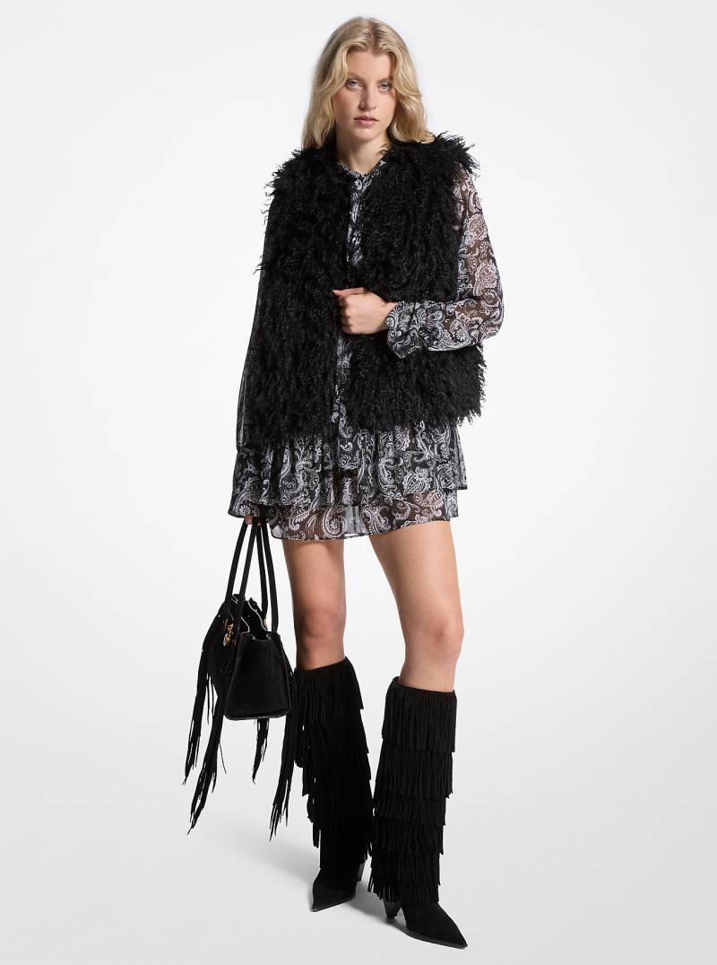 MK Weste Aus Lammfellimitat - Schwarz - Michael Kors von MICHAEL Michael Kors