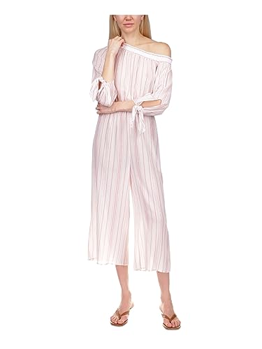 Michael Michael Kors Damen-Jumpsuit mit metallischem Streifen, Dusty Rose, X-Large von MICHAEL Michael Kors