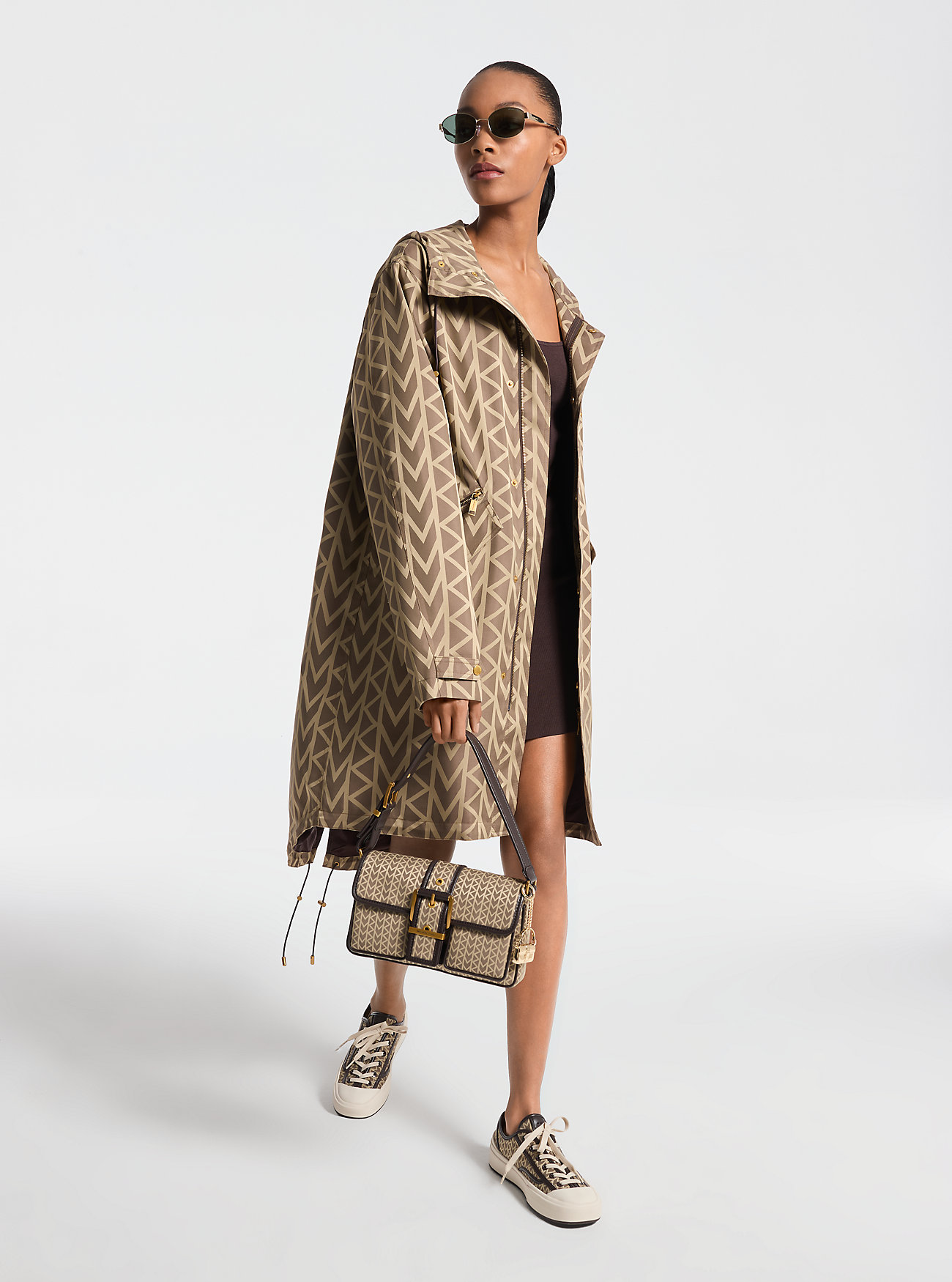 Oversize-Parka Aus Jacquard Mit Mk2000-Logomuster - Michael Kors Oversize-Parka Aus Jacquard Mit Mk2000-Logomuster - Michael Kors von MICHAEL Michael Kors