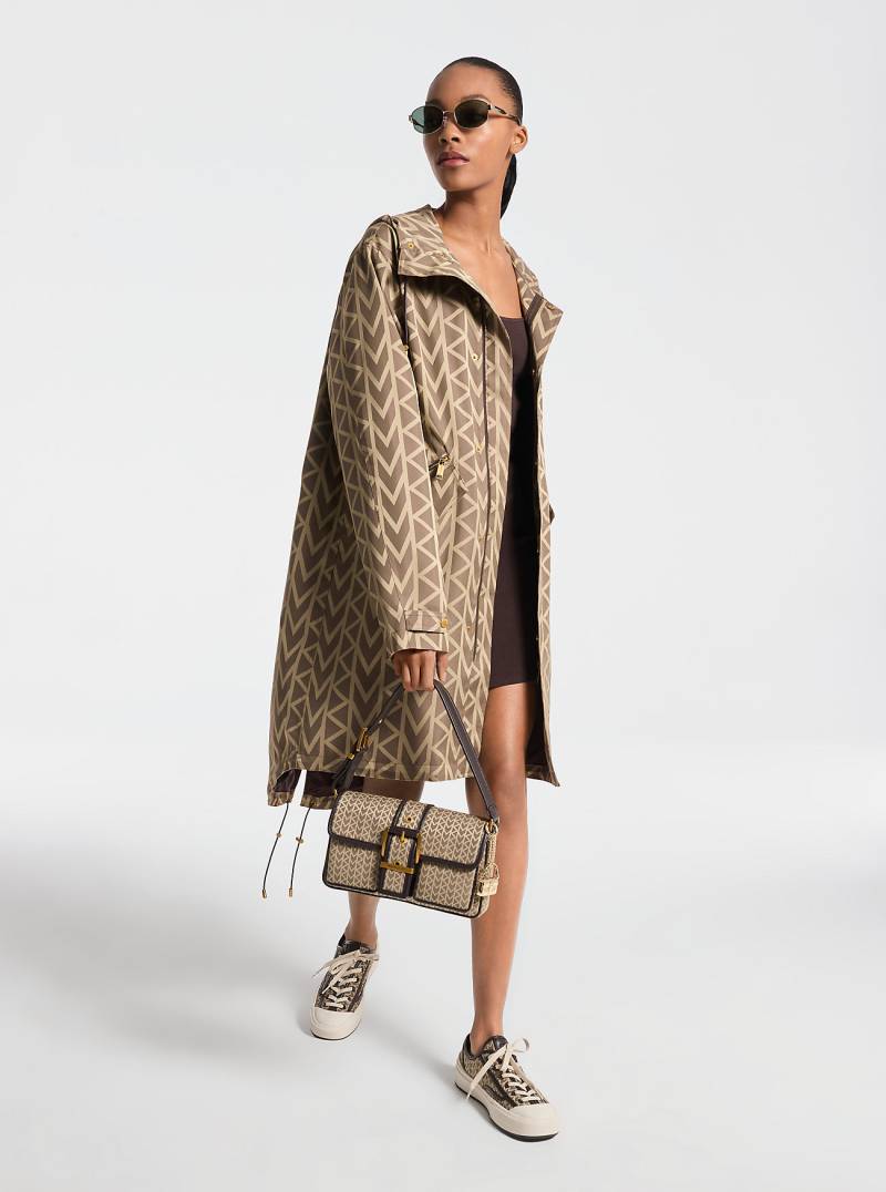 Oversize-Parka Aus Jacquard Mit Mk2000-Logomuster - Michael Kors von MICHAEL Michael Kors