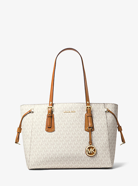 MK Shopper Voyager Medium Mit Logo - Natur - Michael Kors von MICHAEL Michael Kors