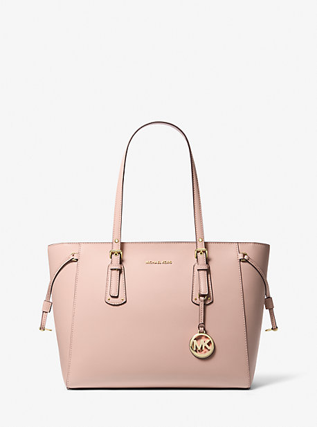 MK Tragetasche Voyager Medium Aus Quer Genarbtem Leder - Rosa - Michael Kors von MICHAEL Michael Kors