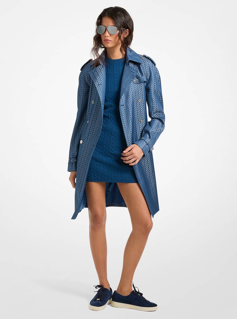 Trenchcoat Aus Jacquard Mit Mk2000-Logomuster - Michael Kors von MICHAEL Michael Kors
