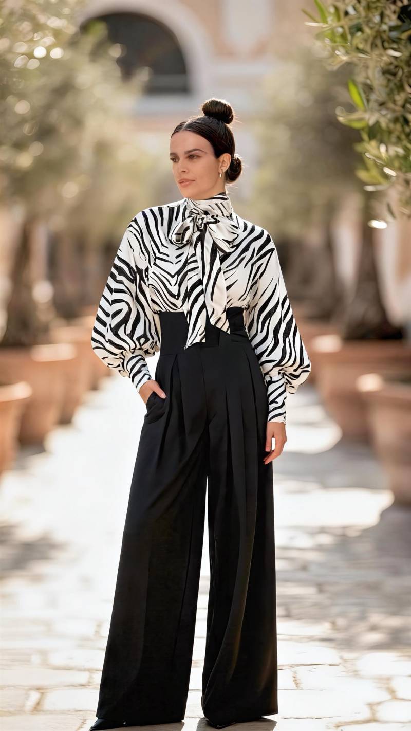 Bluse Mit Zebra-Print in Den Größen Xs S M L Xl 2Xl 3Xl 4Xl von MICHAELNIKfashion