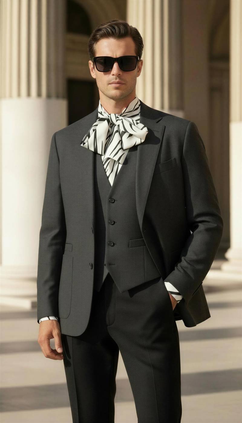 Zebra-Print-Seide Raglan-Ärmel-Kleid-Shirt in Den Herrengrößen S M L Xl 2Xl 3Xl von MICHAELNIKfashion